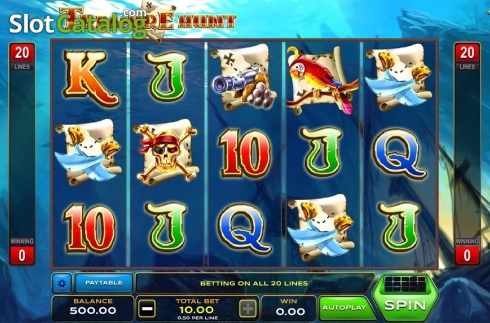 Reels screen. Treasure Hunt (Xplosive Slots Group) slot