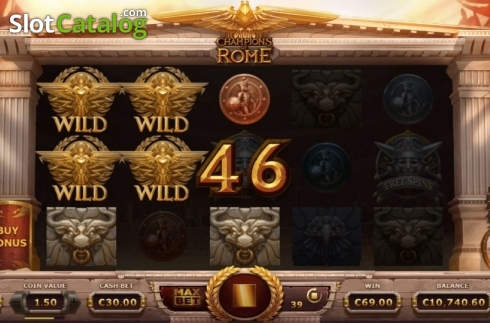 Screenshot4. Champions of Rome slot