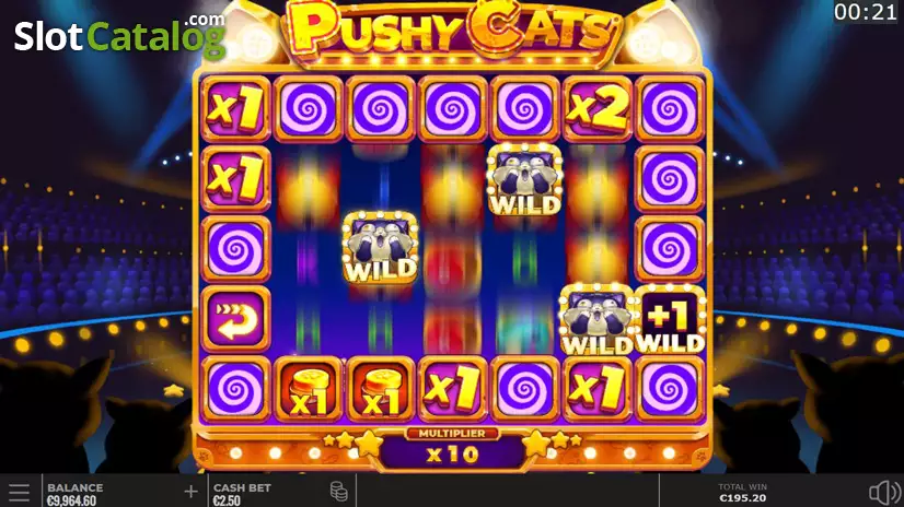 Machine à sous vidéo Pushy Cats