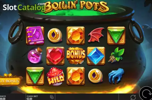 Reels Screen. Boilin' Pots slot