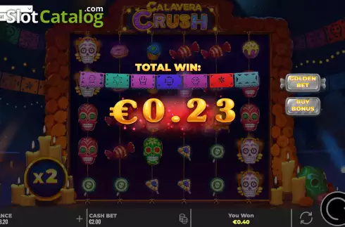 Win Screen 2. Calavera Crush slot