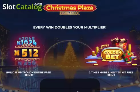 Start Screen. Christmas Plaza DoubleMax slot