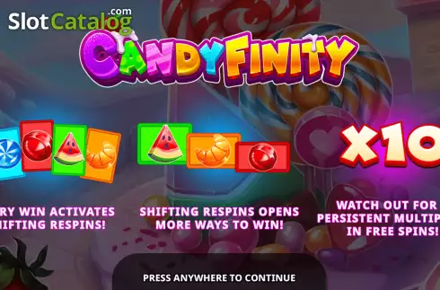 Skärmdump2. Candyfinity slot