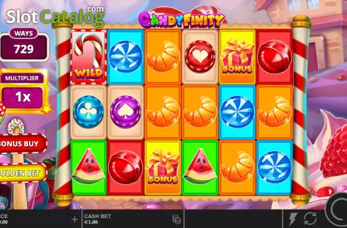 Reels Screen. Candyfinity slot