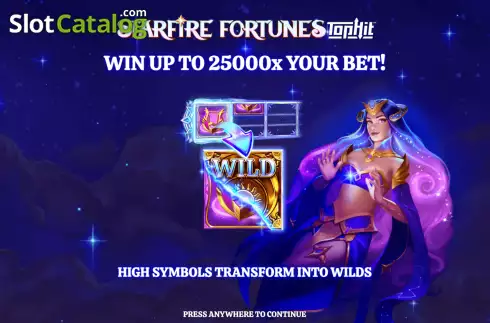 Start Screen. Starfire Fortunes slot