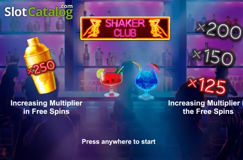 Start Screen. Shaker Club slot