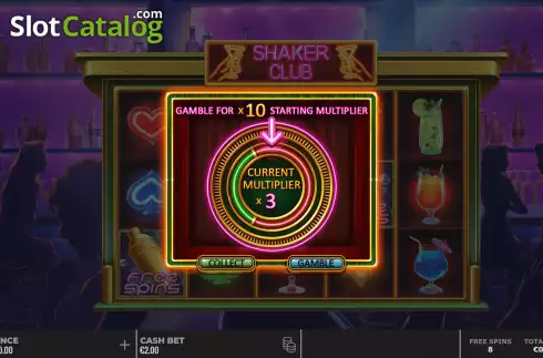 Free Spins Gamble. Shaker Club slot