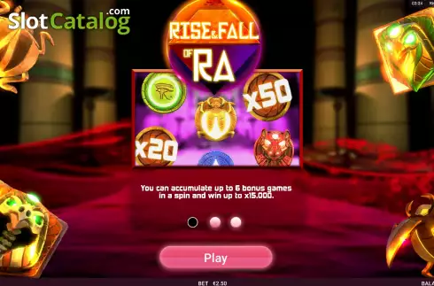Skärmdump2. Rise and Fall of Ra slot