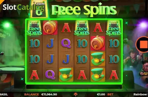 Free Spins Win Screen. Rainbow Ryan 2 slot