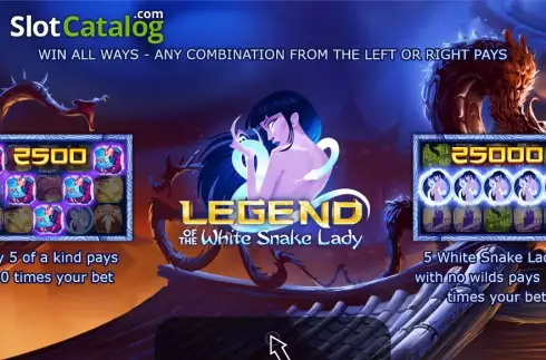 Intro Screen. Legend of the White Snake Lady slot