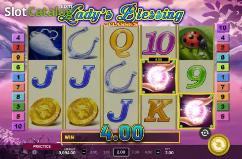 Win screen. Ladys Blessing slot