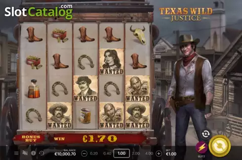 Win screen. Texas Wild Justice slot