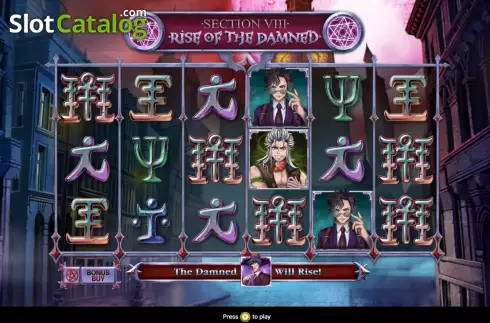 Game screen. Section VIII: Rise of the Damned slot