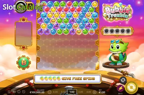 Game screen. Bubble Trouble slot
