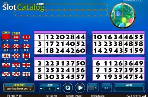 Game Screen 1. Fishmania Bingo slot