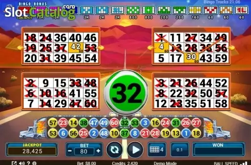 Game Screen 2. Bingo Trucks slot
