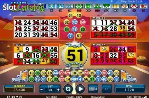 Bildschirm6. Bingo Trucks slot