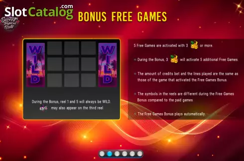 Free Games screen. Sweet Tropical Fruits slot
