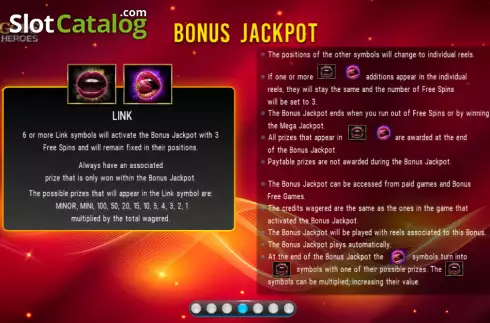 Bonus Jackpot screen. Gods and Heroes slot