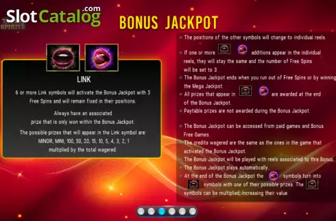 Bonus Jackpot screen. Totem Spirits slot