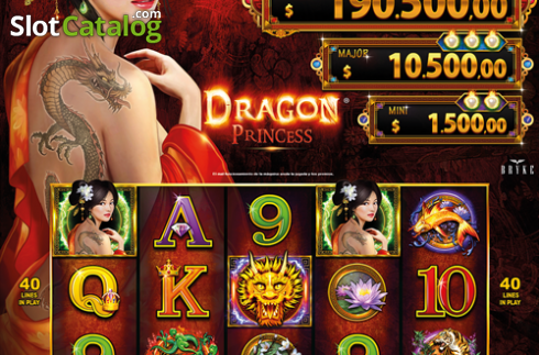 Reel Screen. Dragon Princess (ZITRO) slot