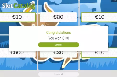 Win screen. Cash Cow (Zeal Instant Games) slot