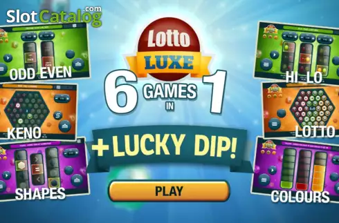 Start Game screen. Lotto Luxe slot