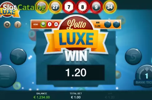 Win screen. Lotto Luxe slot