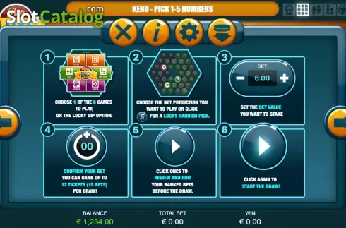 Game Rules screen. Lotto Luxe slot