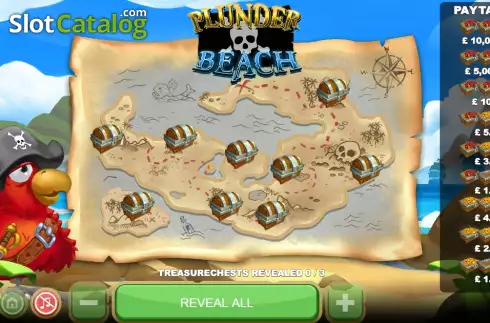 Game screen. Plunder Beach slot