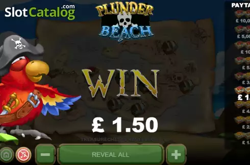 Win screen 2. Plunder Beach slot