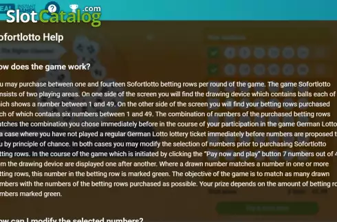 Bildschirm7. Instant German Lotto slot
