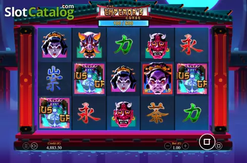 Free Spins Win Screen. The Emperor's Curse slot