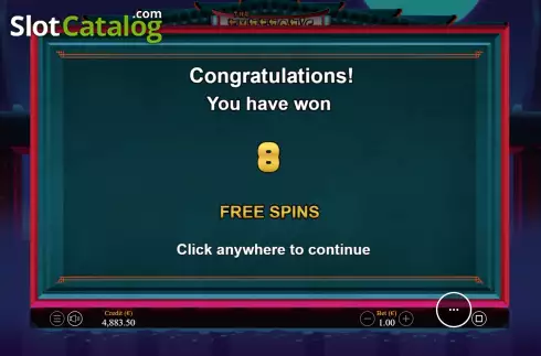 Free Spins Win Screen 2. The Emperor's Curse slot
