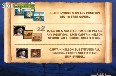 Paytable 3. Captain Nelson Deluxe slot