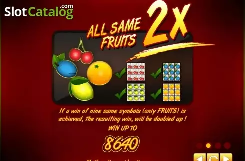 Paytable 2. 27 Hot Lines Delux slot