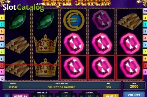 Screen 1. Royal Jewels (Zeus Play) slot