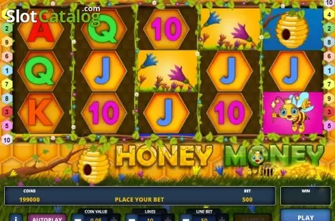 Tela 1. Honey Money (Zeus Play) slot