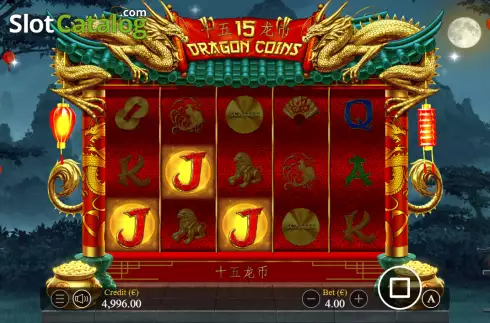 Win screen. 15 Dragon coins slot