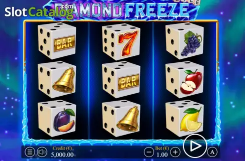 Game screen. Diamond Freeze Dice slot