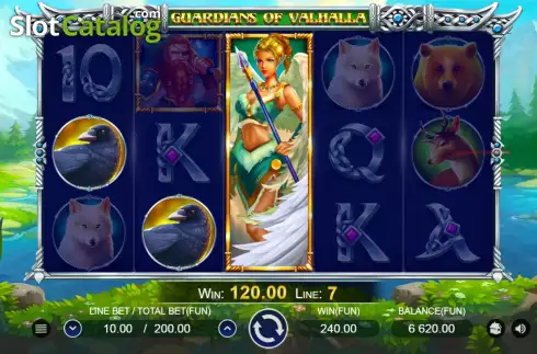 Win screen. Guardians Of Valhalla slot