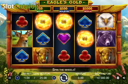 Bildschirm2. Eagle's Gold slot