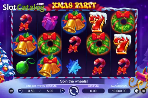 Reel screen. Xmas Party (Zillion Games) slot