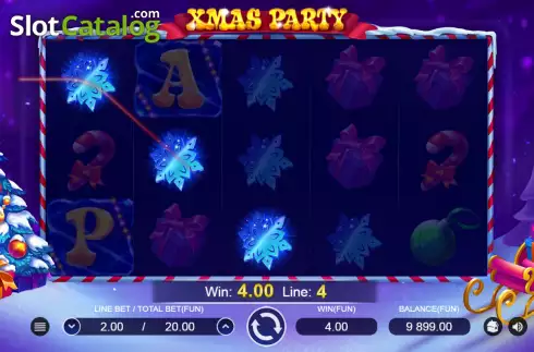 Win screen. Xmas Party (Zillion Games) slot
