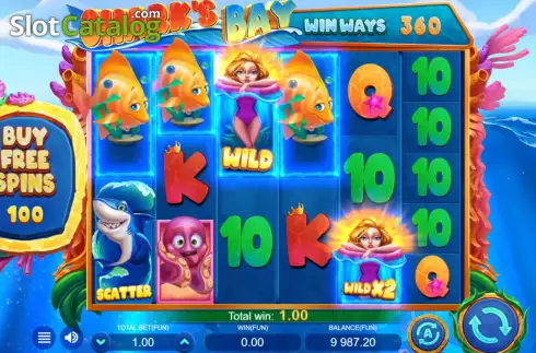 Win screen 2. Shark's Bay slot