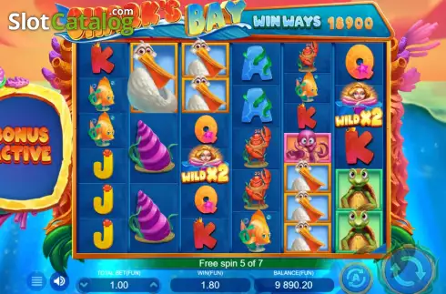 Free Spins screen 2. Shark's Bay slot