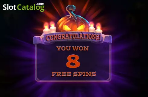 Free Spins screen. Hallowin (Zillion Games) slot