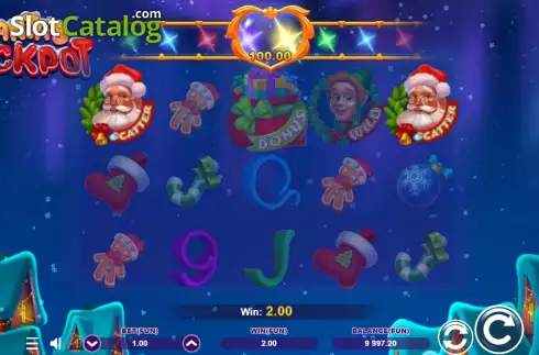 Win screen 2. SantaS Jackpot slot