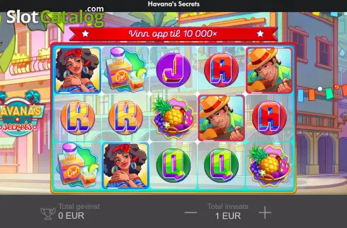 Game screen. Havana’s Secrets slot