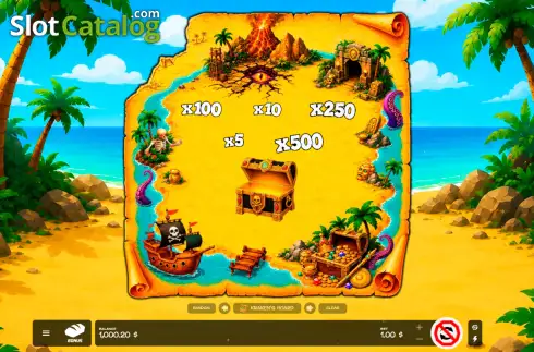 Schermo3. Keno Treasure Map slot
